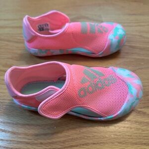 Adidas Pink and Green Water Shoes with Breathable Mesh